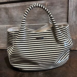 KATE SPADE NEW YORK Striped Patent Leather Handle Bag